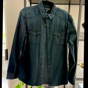 Treasure & Bond Medium Dark Blue Button Up